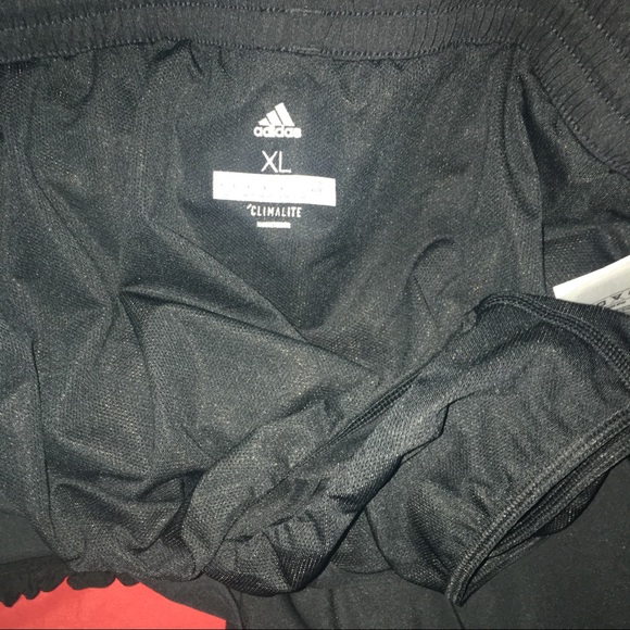 Adidas Black Woven Slit Shorts Built-in Briefs - Picture 7 of 7